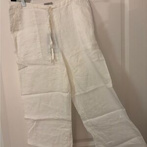 Everlane White Linen Pants